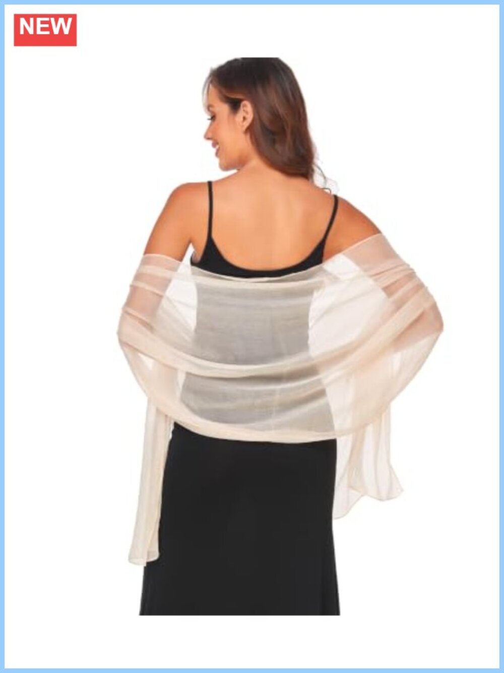 Sparkly Sheer Shawl Wrap Lightweight Evening Wedding Cover Up